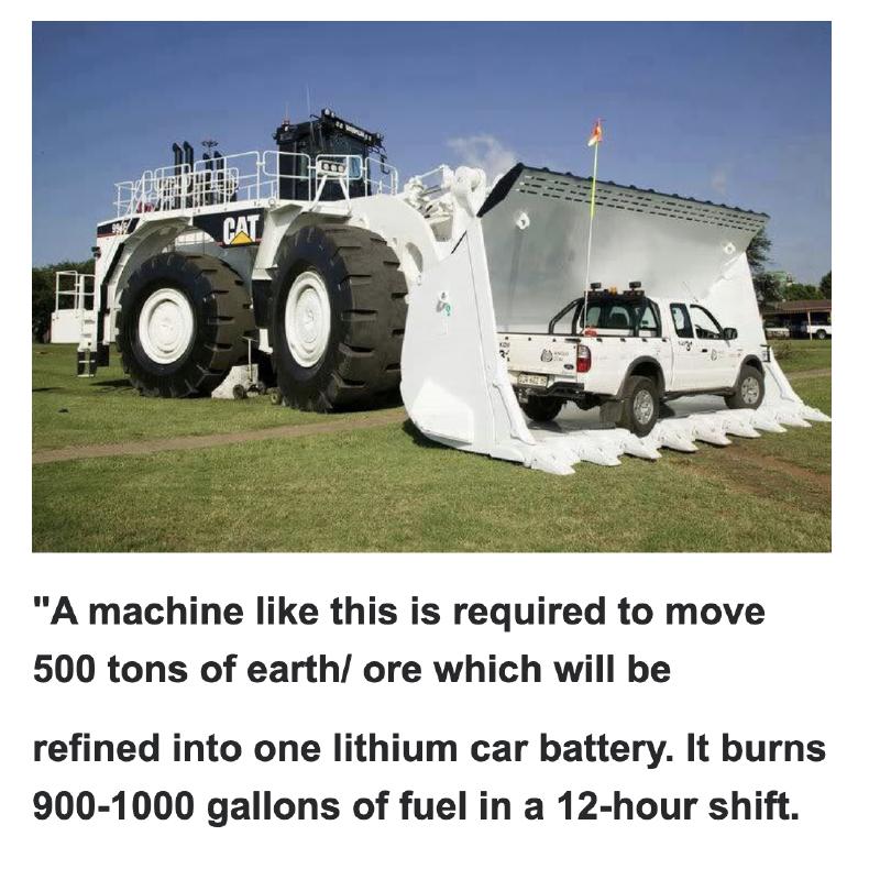 Screenshot of the viral email about EVs